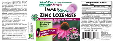 ImmunActin Zinc Lozenges Delicious Wild Cherry