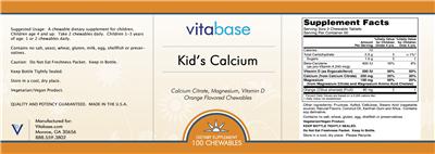 Product label image for Kid's Calcium
