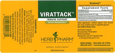 Photo of the Herb Pharm Virattack label