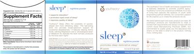 Photo of the youtheory Sleep Nighttime Powder label