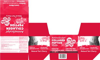 AminoSculpt Collagen Peptide Shots Natural Tart Cherry