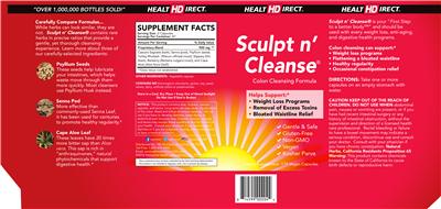 Photo of the Health Direct Sculpt n' Cleanse label