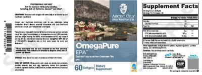Photo of the XYMOGEN OmegaPure EPA label