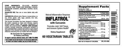 Photo of the Vitamer Laboratories Inflatrol With Curcumin label