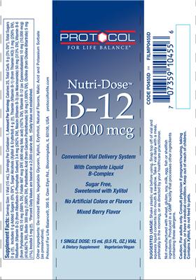Nutri-Dose B-12 10,000 mcg Mixed Berry Flavor