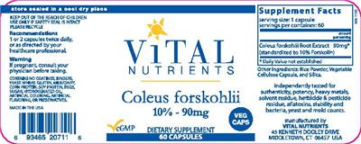 Coleus Forskohlii 90 mg
