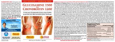 Photo of the ProCaps Laboratories Glucosamine 1500 And Chondroitin 1200 label
