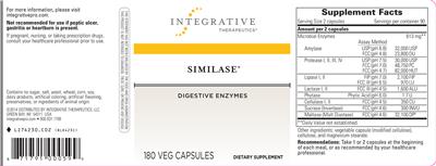 Photo of the Integrative Therapeutics Similase label