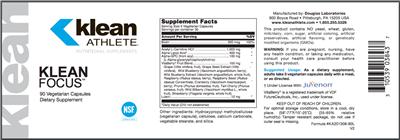 Photo of the Klean Athlete Klean Focus label