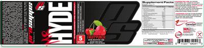 Photo of the PS ProSupps Mr Hyde Intense Energy Pre Workout Fruit Punch label