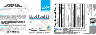 Photo of the XYMOGEN Mood Food ES label