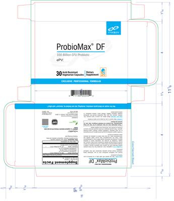 Photo of the XYMOGEN ProbioMax DF label