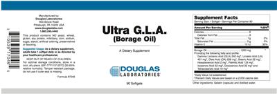 Photo of the Douglas Laboratories Ultra G.L.A. (Borage Oil) label