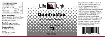 Photo of the LifeLink DendroMax label