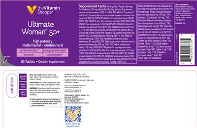 Photo of the The Vitamin Shoppe Ultimate Woman 50+ label