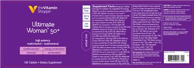 Photo of the The Vitamin Shoppe Ultimate Woman 50+ label