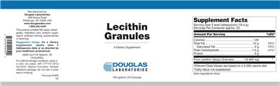 Photo of the Douglas Laboratories Lecithin Granules label