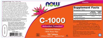Photo of the NOW C-1000 label