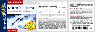 Photo of the Simply Supplements High Strength Salmon OIl 1000 mg label