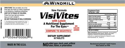 Photo of the Windmill VisiVites With Lutein label
