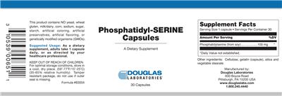 Photo of the Douglas Laboratories Phosphatidyl-Serine Capsules label