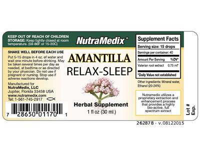 Photo of the NutraMedix Amantilla label