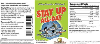 Photo of the Rise-N-Shine Stay Up All-Day label