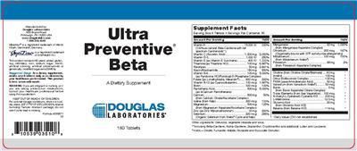 Photo of the Douglas Laboratories Ultra Preventive Beta label