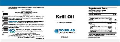 Photo of the Douglas Laboratories Krill Oil label