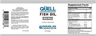 Photo of the Douglas Laboratories Quell Fish Oil EFA Plus label
