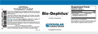 Photo of the Douglas Laboratories Bio-Dophilus label