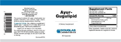 Photo of the Douglas Laboratories Ayur-Guggulipid label