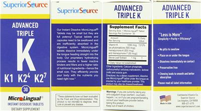 Photo of the Superior Source Advanced Triple K label