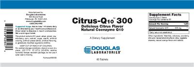 Photo of the Douglas Laboratories Citrus-Q10 300 Delicious Citrus Flavor label