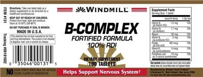 Photo of the Windmill B-Complex label