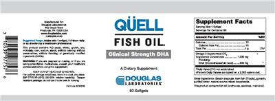 Photo of the Douglas Laboratories Quell Fish Oil label