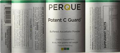 Photo of the Perque Potent C Guard label