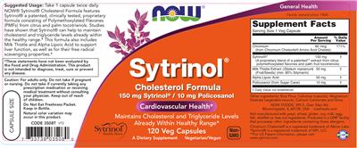 Photo of the NOW Sytrinol label