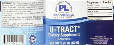 Photo of the PL Progressive Laboratories U-Tract label