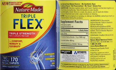 Photo of the Nature Made TripleFlex label