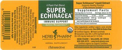 Photo of the Herb Pharm Super Echinacea label