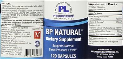 Photo of the PL Progressive Laboratories BP Natural label