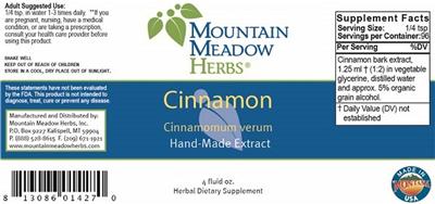 Photo of the Mountain Meadow Herbs Cinnamon label
