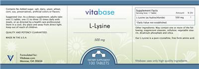 L-Lysine 500 mg