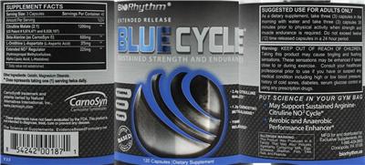 Photo of the BioRhythm Blue Cycle label