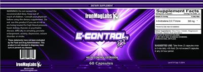 Photo of the IronMagLabs E-Control RX label