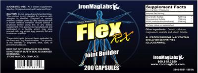 Photo of the IronMagLabs Flex RX Joint Builder label