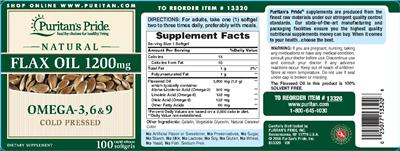 Flax Oil 1200 mg