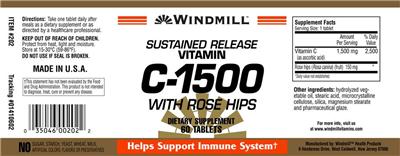 Sustained Release Vitamin C-1500 with Rose Hips