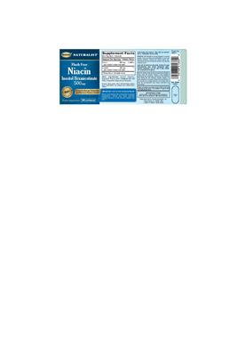 Photo of the Sundown Naturalist Flush Free Niacin Inositol Hexanicotinate 500 mg label